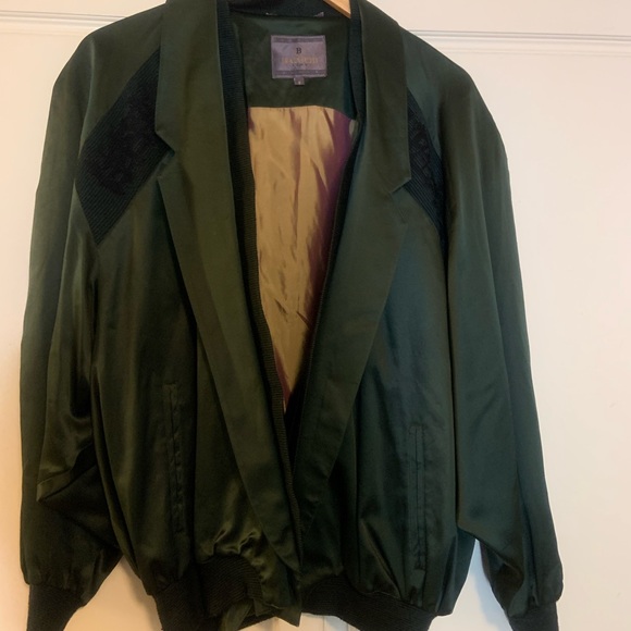 Vintage Bugatchi Silk Bomber Jacket - Picture 3 of 5